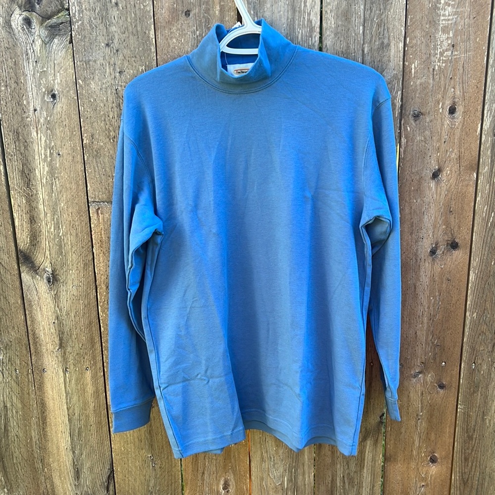 Vintage Talbots mens turtleneck long sleeve tee size small new with tags